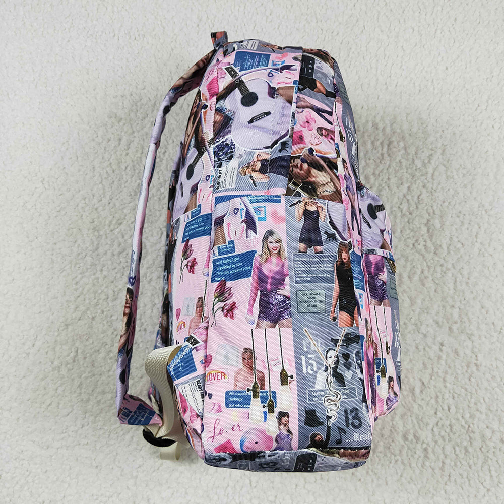 Baby Kids Girls Pink Singer Purple Backpack Back Bags