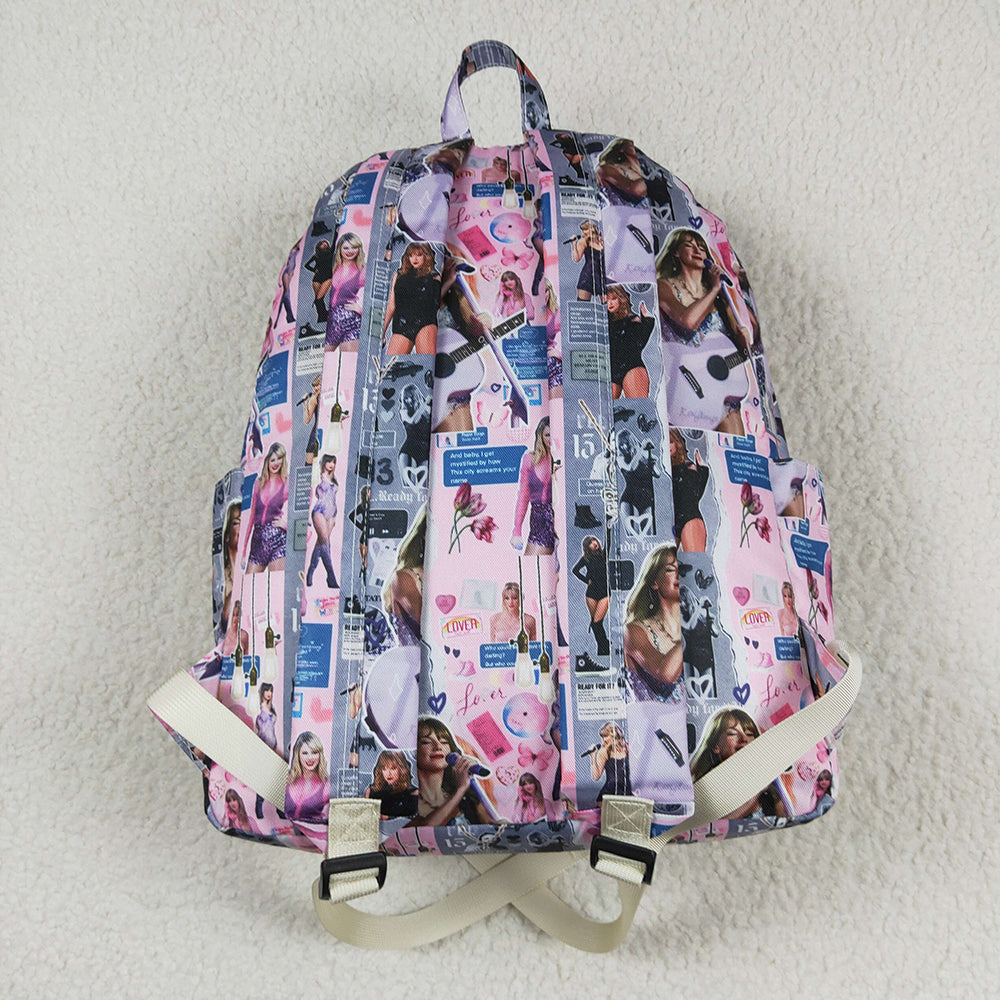 Baby Kids Girls Pink Singer Purple Backpack Back Bags