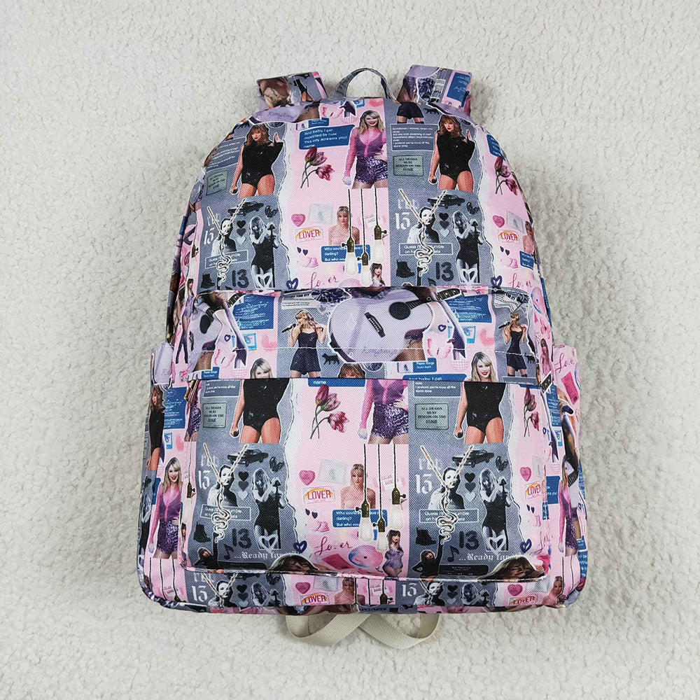 Baby Kids Girls Pink Singer Purple Backpack Back Bags