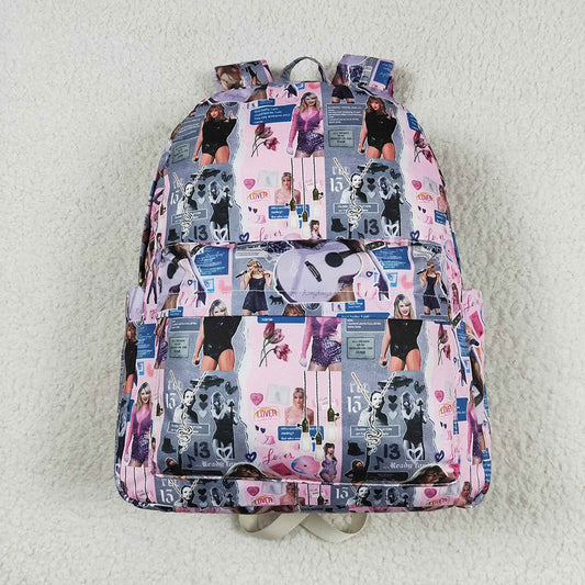 USA Shop Baby Kids Girls Pink Singer Purple Backpack Back Bags