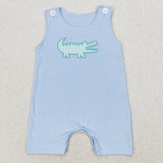 Baby Boys Sleeveless Crocodile Summer Rompers