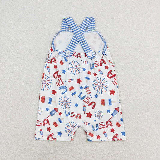 Baby Infant Boys Pocket 4th Of July USA Rompers