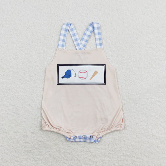 Baby Boys Baseball Straps Rompers