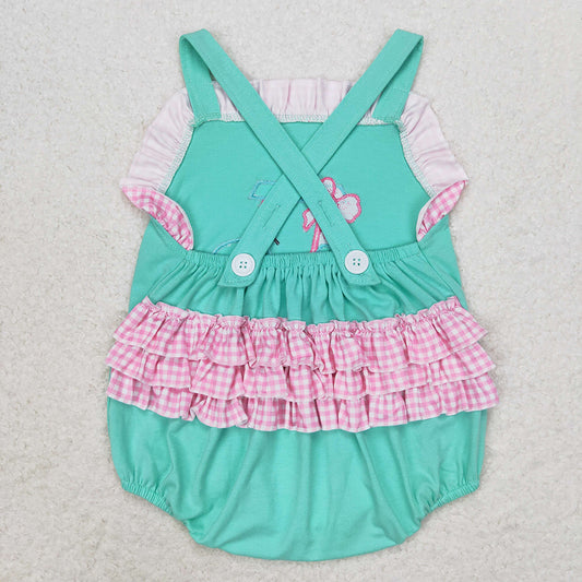 Baby Infant Girls Golf Straps Ruffle Floral Summer Rompers