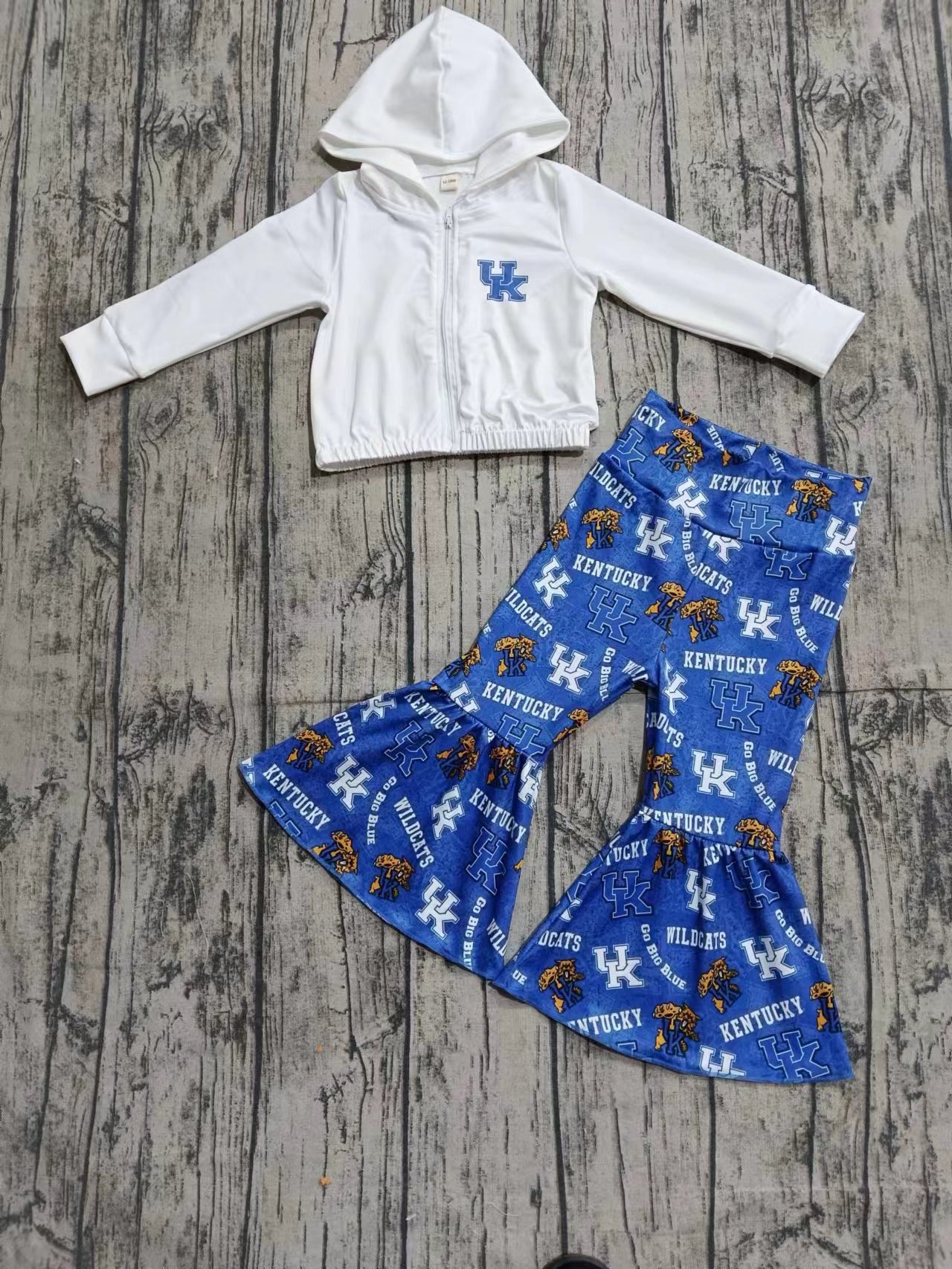 Baby Girls Team UK Hooded Top Blue Bell Pants Clothes Sets preorder(moq 5)