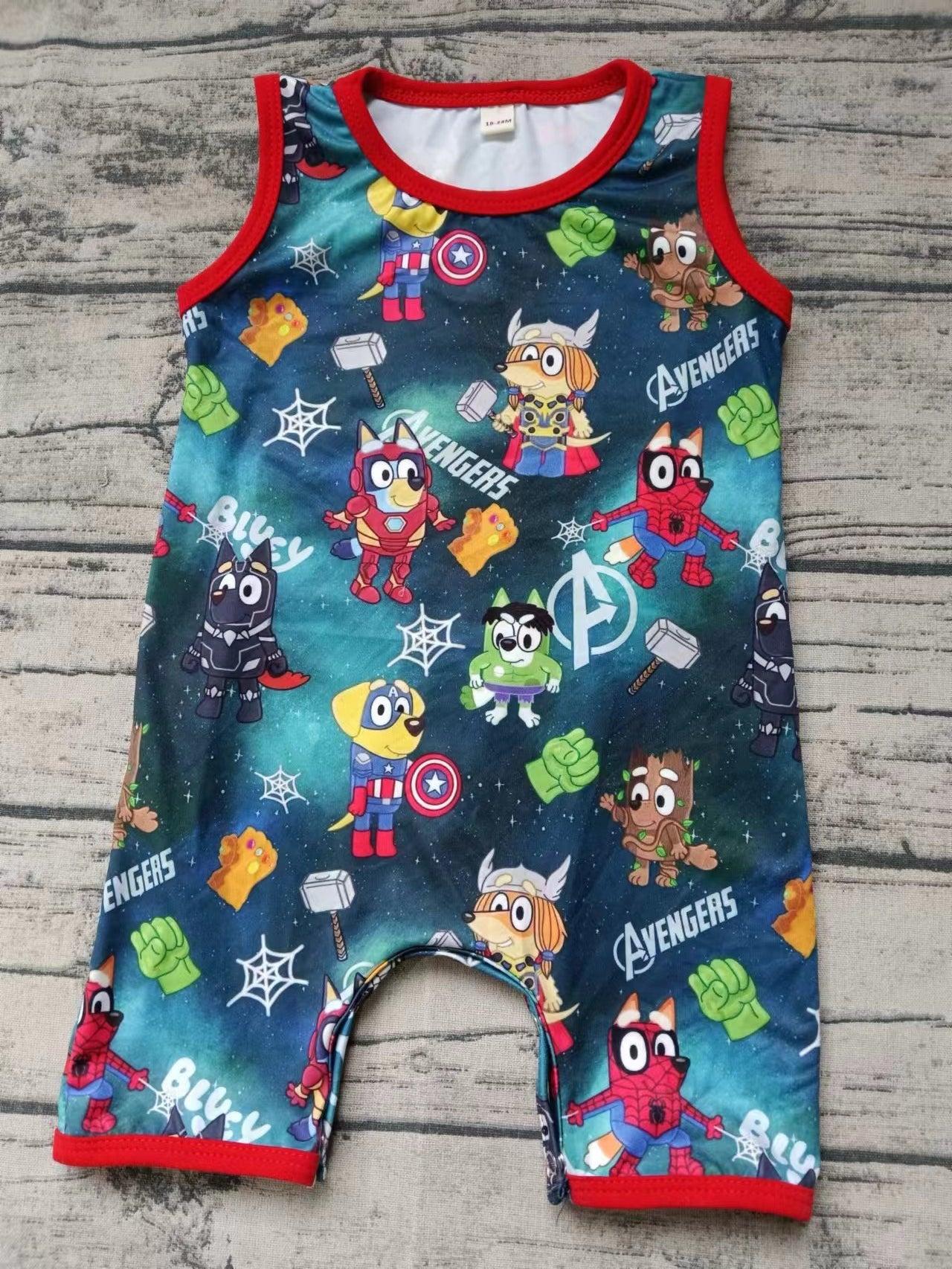 Baby Toddler Boys Dogs Sleeveless Rompers preorder(moq 5)