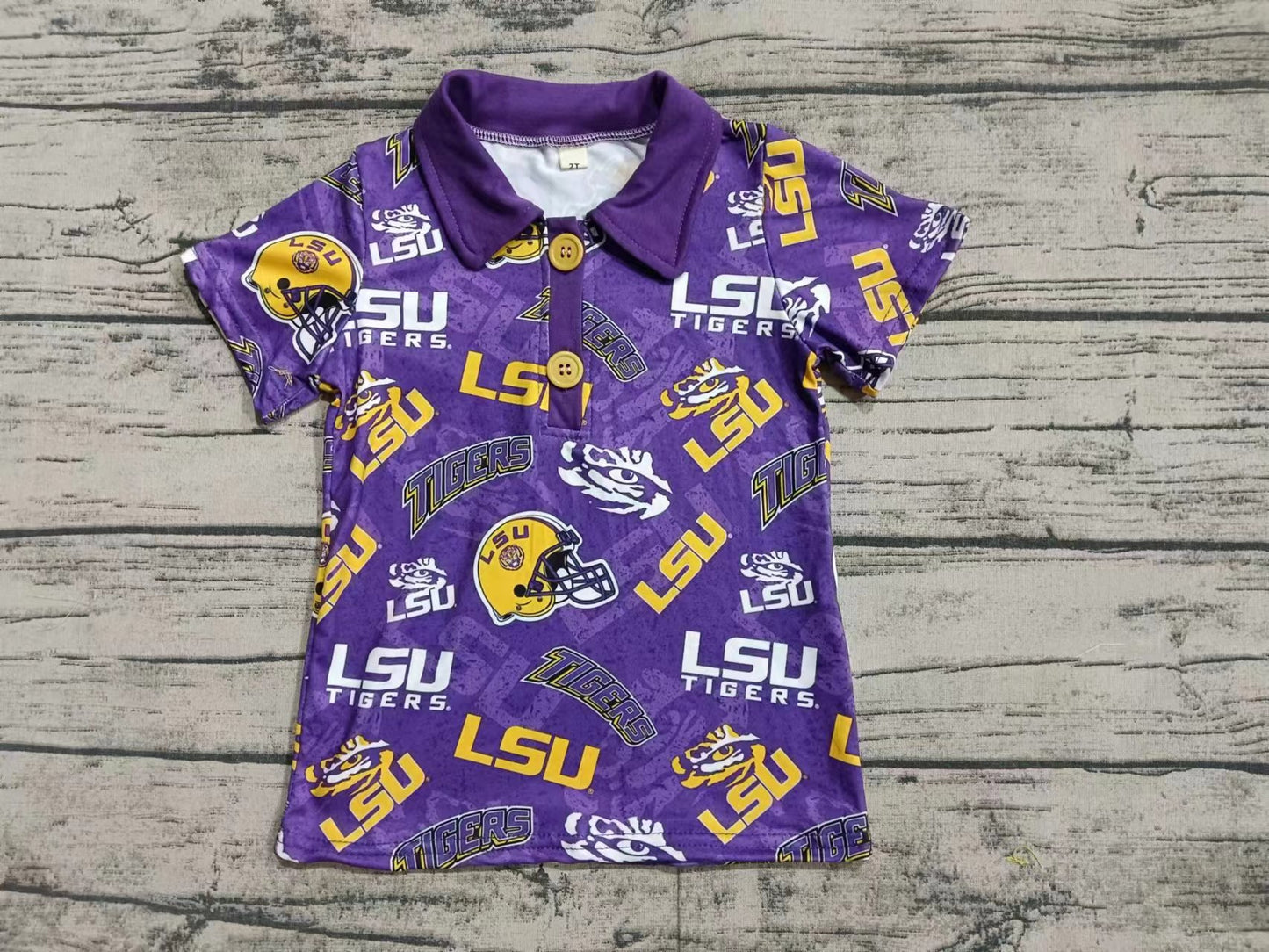 Baby Boys Lsu Short Sleeve Team Tee Shirts Tops Preorder(moq 5)