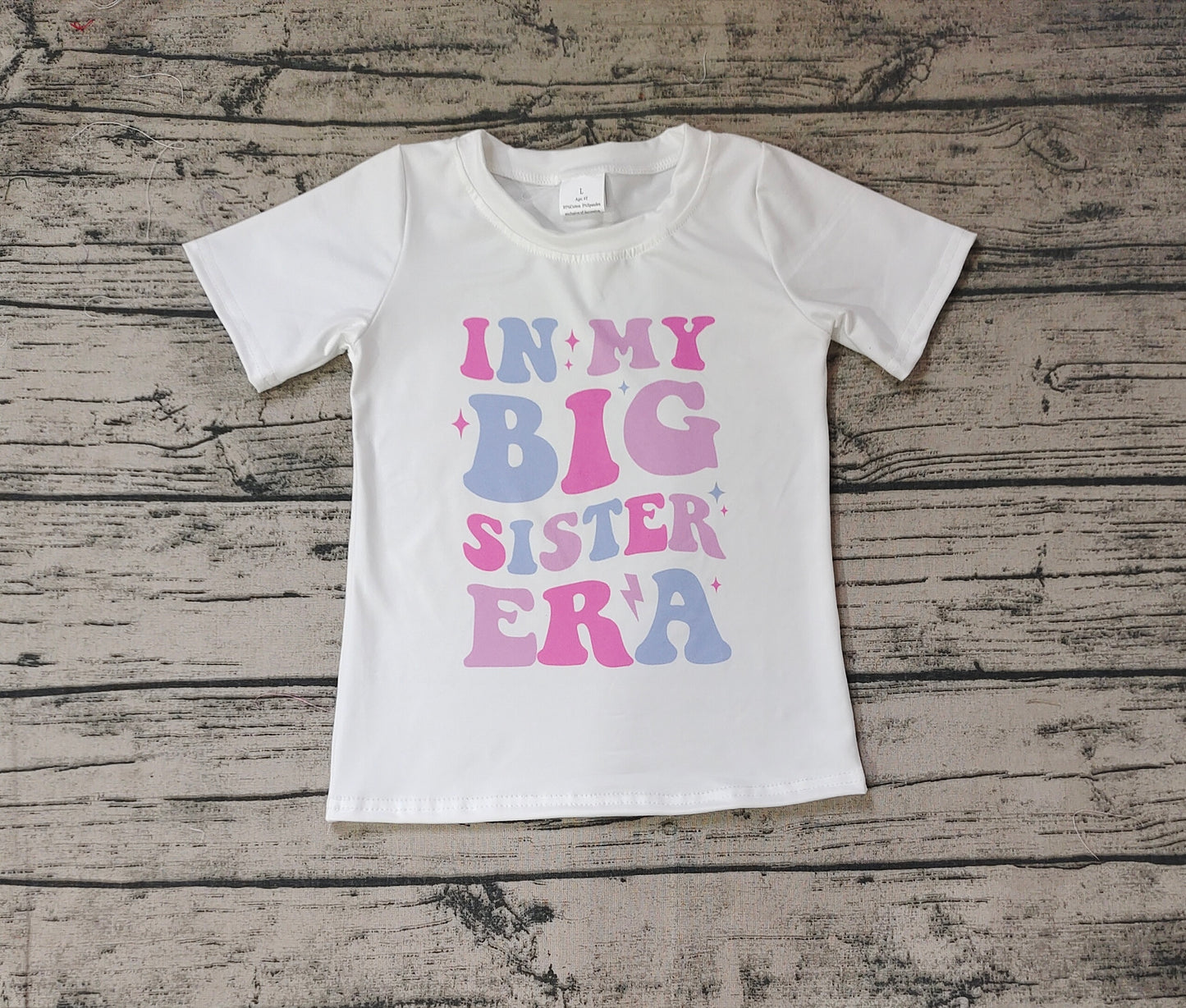 Baby Girls In My Big Sister Era Short Sleeve Tee Shirts Tops