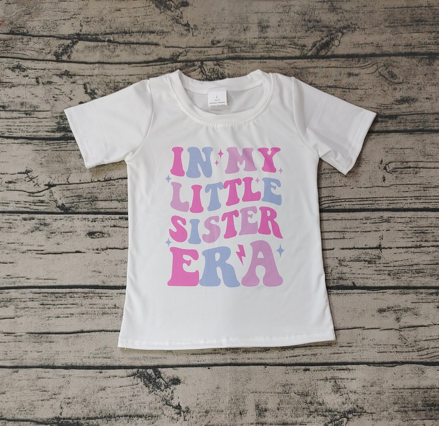 Baby Girls In My Little Sister Era Short Sleeve Tee Shirts Tops