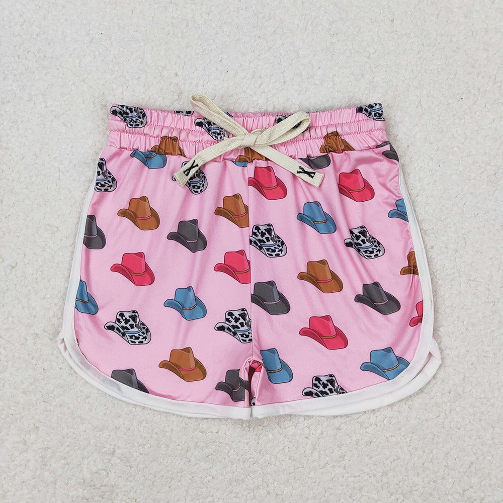 Baby Girls Pink Hats Western Shorts