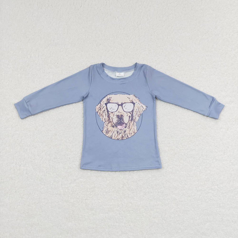 Baby Boys Blue Dogs Long Sleeve Tee Shirts