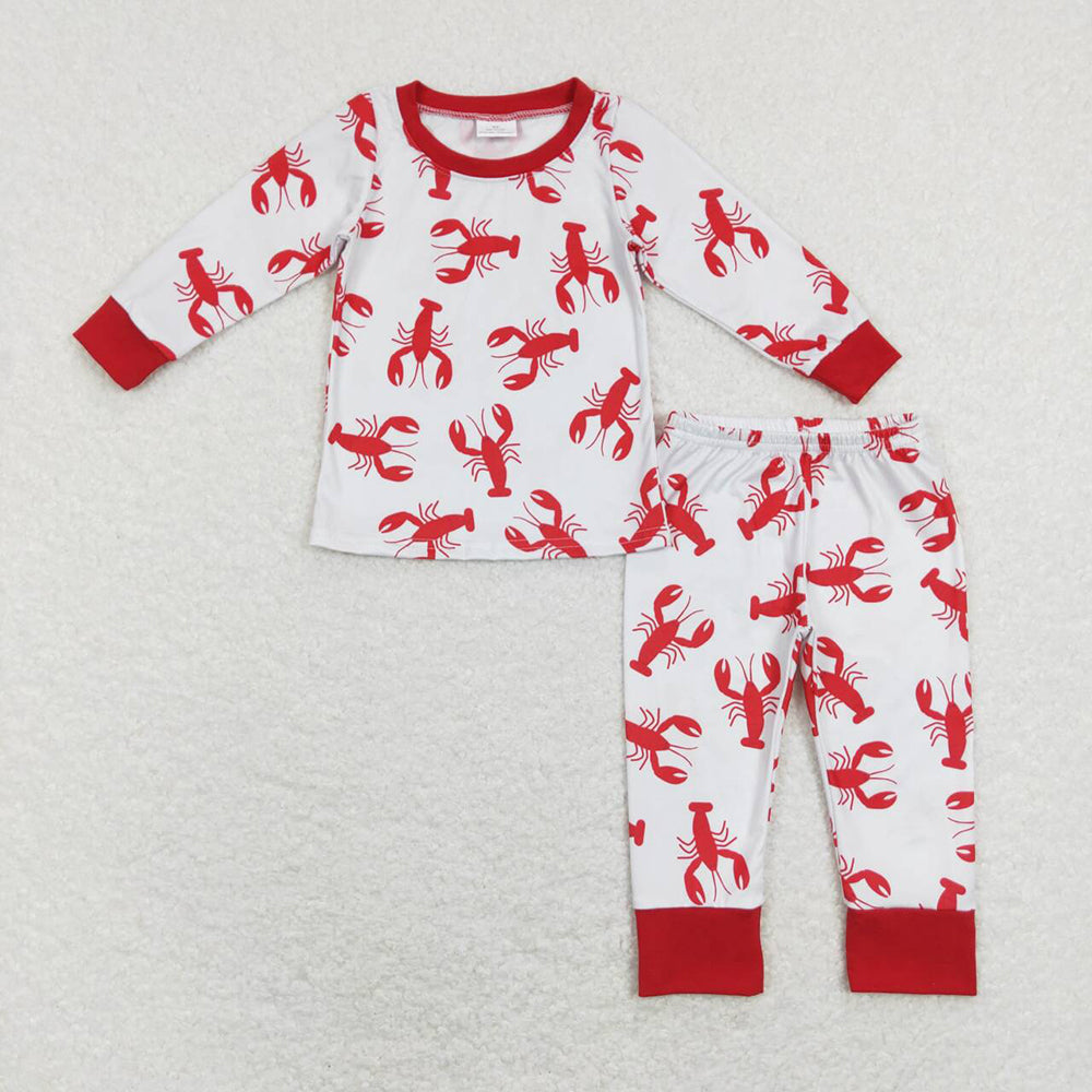 Baby Girls Boys Crawfish Top Pants Sibling Swimsuits Designs Outfits Clothes Sets