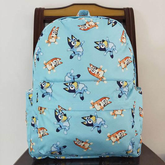 Baby Girls Dogs Blue Zip Backpack Back Bags