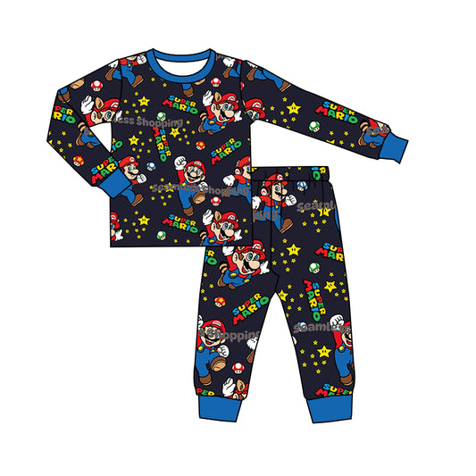 Baby Boys Game Navy Color Pajamas Clothes Sets preorder(moq 5)