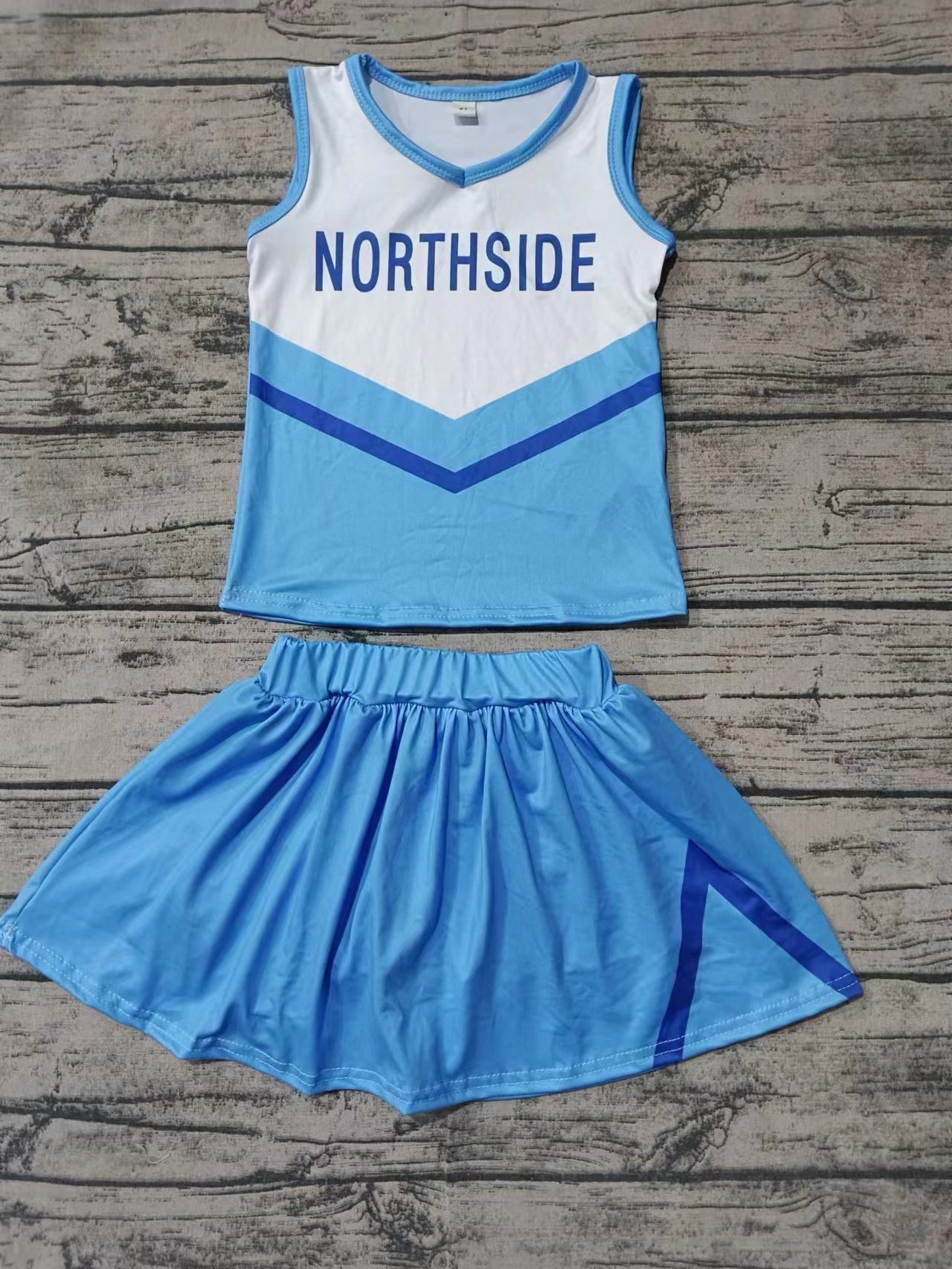 Baby Girls Northside Cheer Team Top Skirt Clothes Sets preorder(MOQ 5)