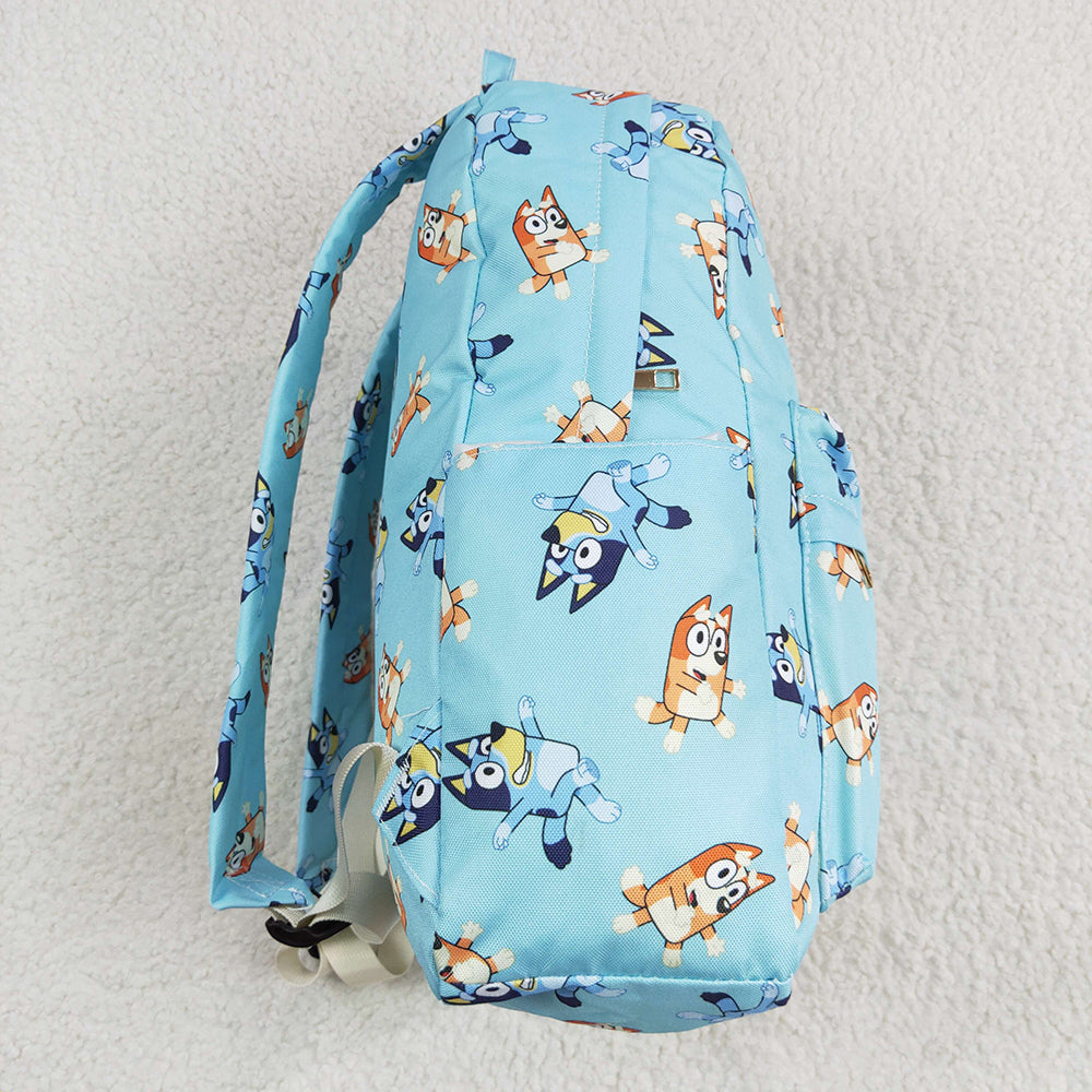 Baby Girls Dogs Blue Zip Backpack Back Bags