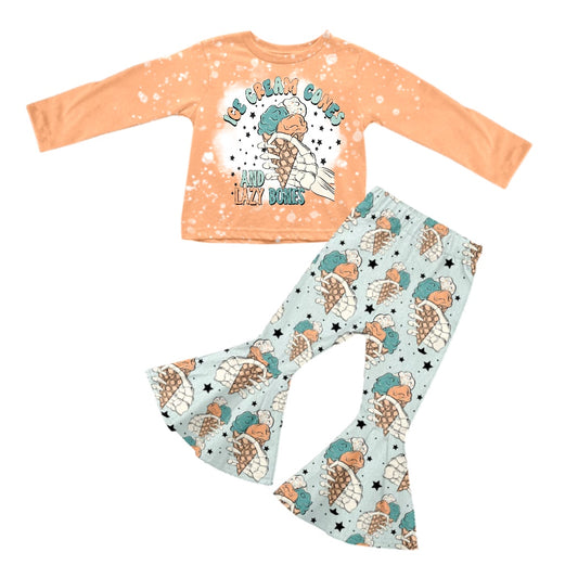 Baby Girls Popstick Tee Shirt Top Bell Pants Clothes Sets preorder(moq 5)