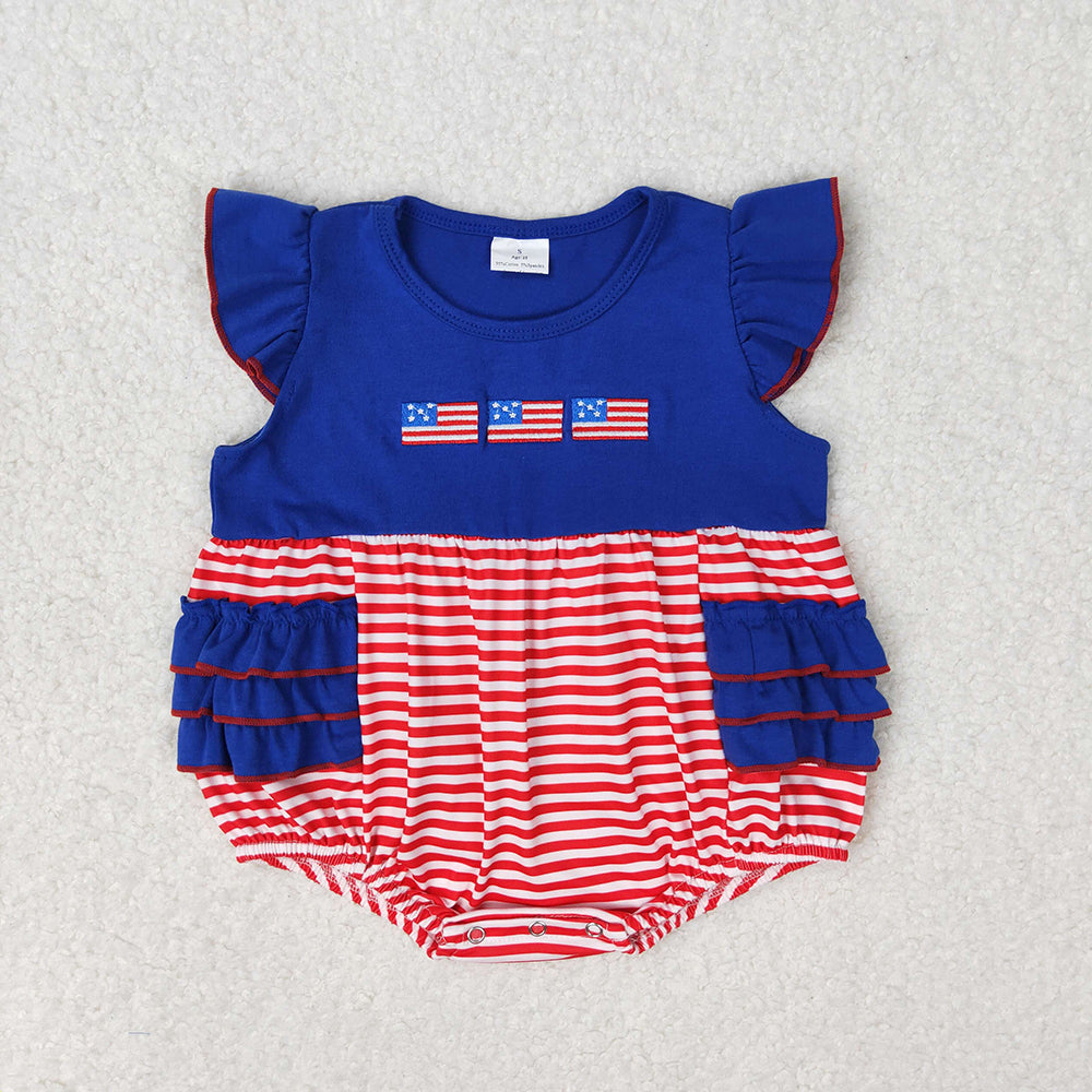 Baby Girls Boys 4th Of July Flags Sibling Clothing Sets