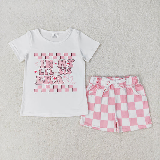 Baby Girls In My Lil Sis Era Top Pockets Summer Clothes Sets