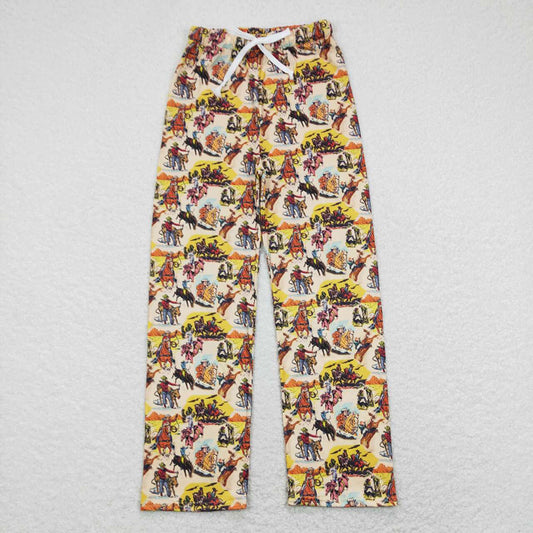 Adult Women Men Western Cowboy Bottom Pants Pajamas