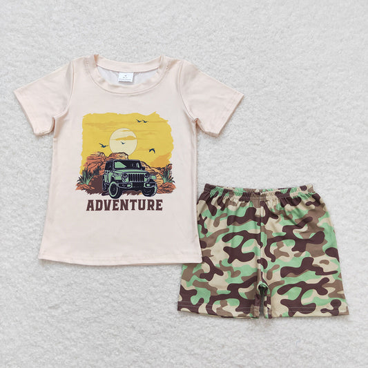 Baby Boys Adventure Shirts Tops Camo Shorts Clothes Sets
