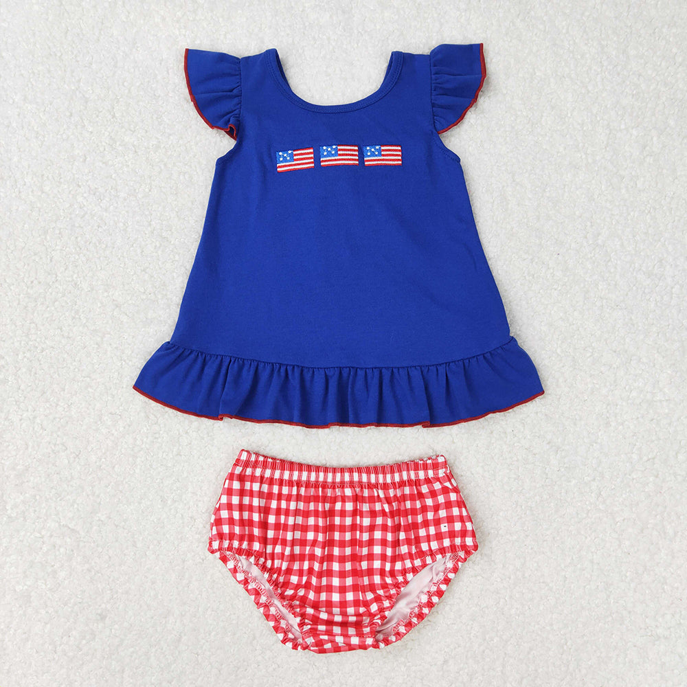 Baby Girls Boys 4th Of July Flags Sibling Clothing Sets