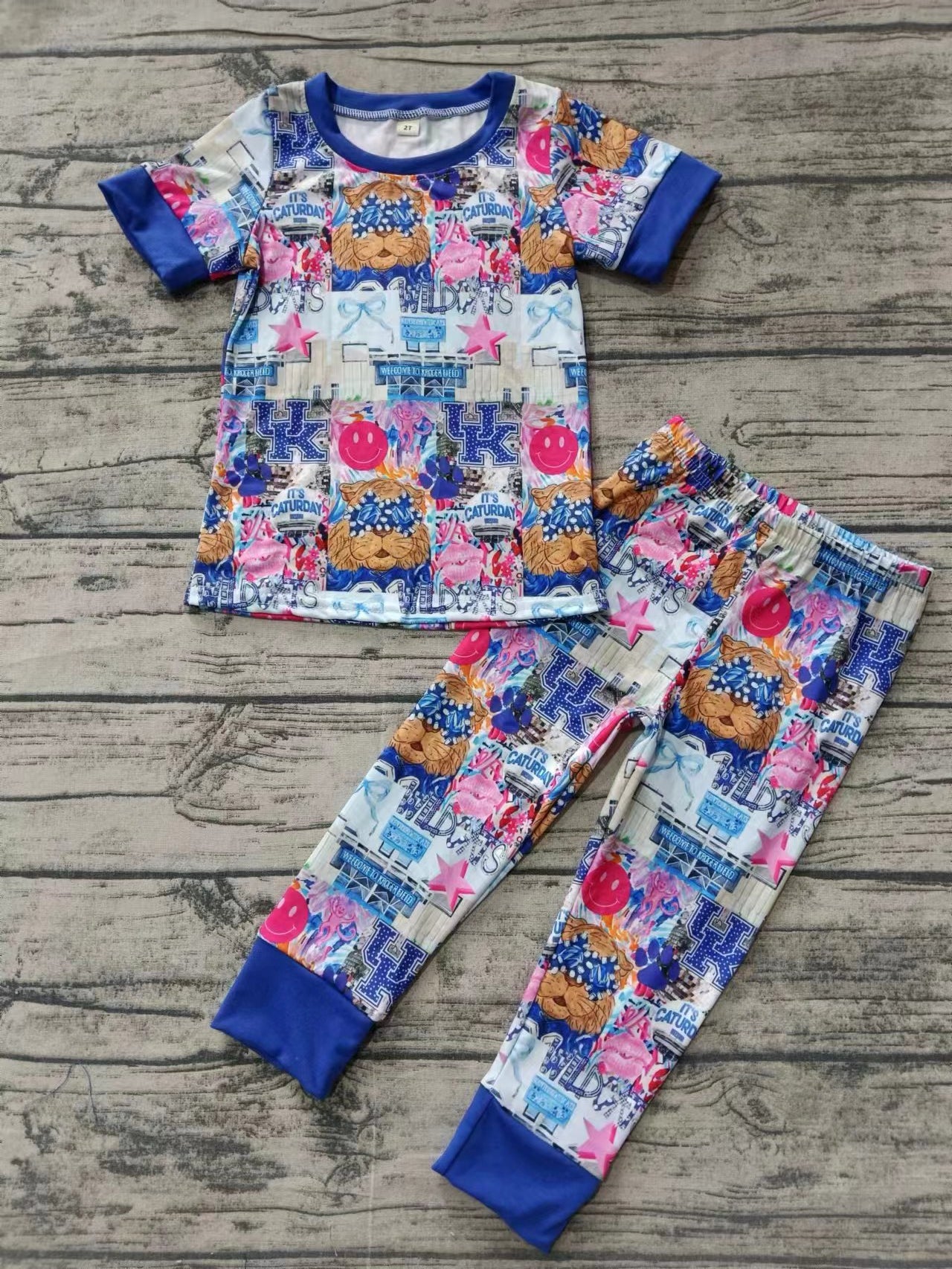 Baby Girls UK Team Tiger Top Pants Pajamas Clothes Sets preorder(MOQ 5)