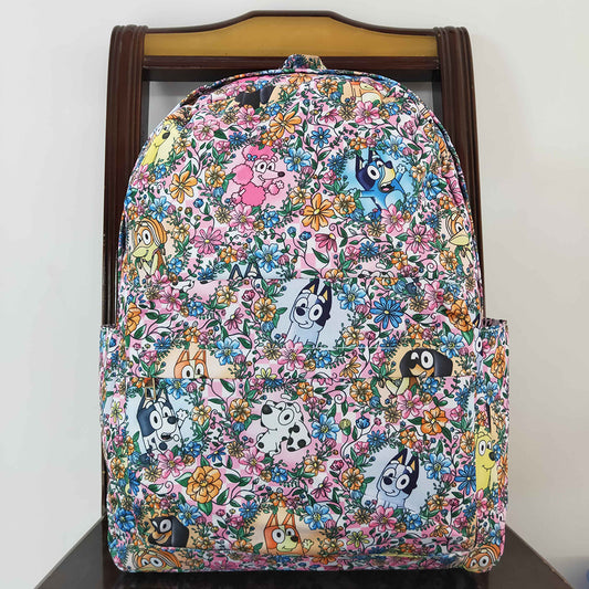 Baby Girls Dogs Flowers Backpack Back Bags