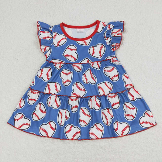 Baby Girls Baseball Hearts Tunic Tops