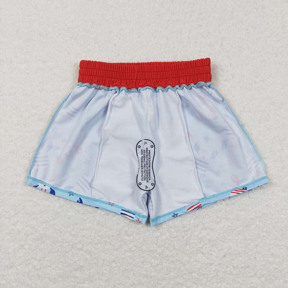 Baby Boys Summer 4th July Crabs Trunks Swimsuits