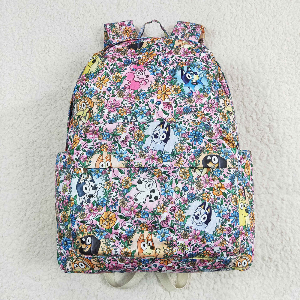 Baby Girls Dogs Flowers Backpack Back Bags