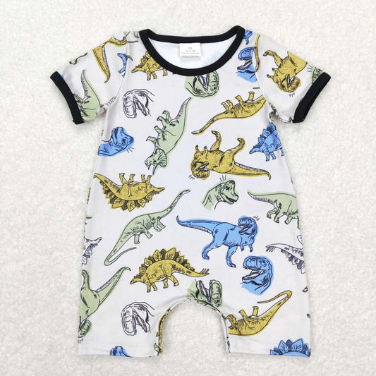 Baby Infant Boys Dinosaur Short Sleeve Rompers