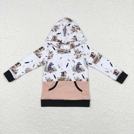 Baby Boys Long Sleeve Dog Hunting Duck Hooded Tee Shirt Tops