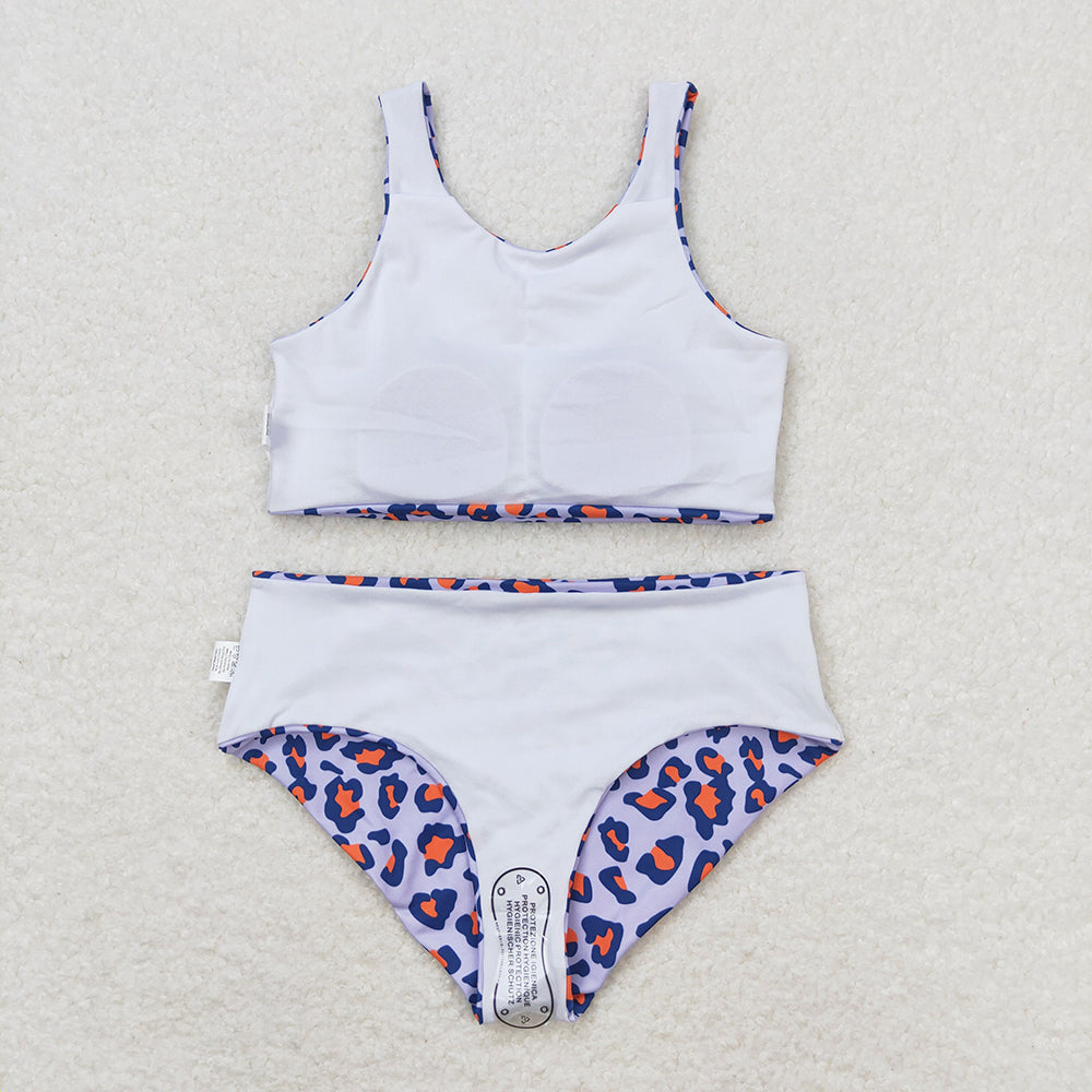 Baby Infant Girls Summer Sleeveless Leopard 2pcs Swimsuits