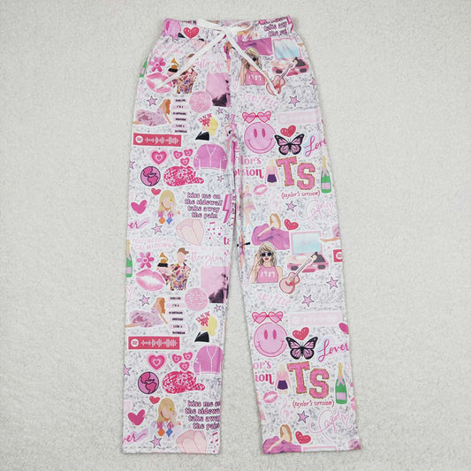 Adult Women Pink Singer Bottom Pants Pajamas