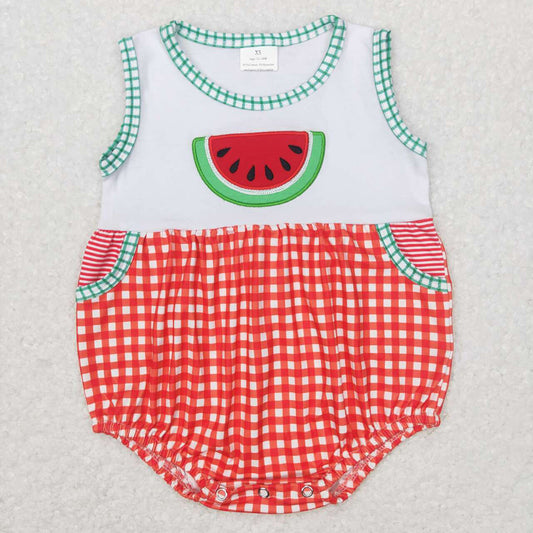 Baby Infant Boys Watermelon Summer Sleeveless Rompers