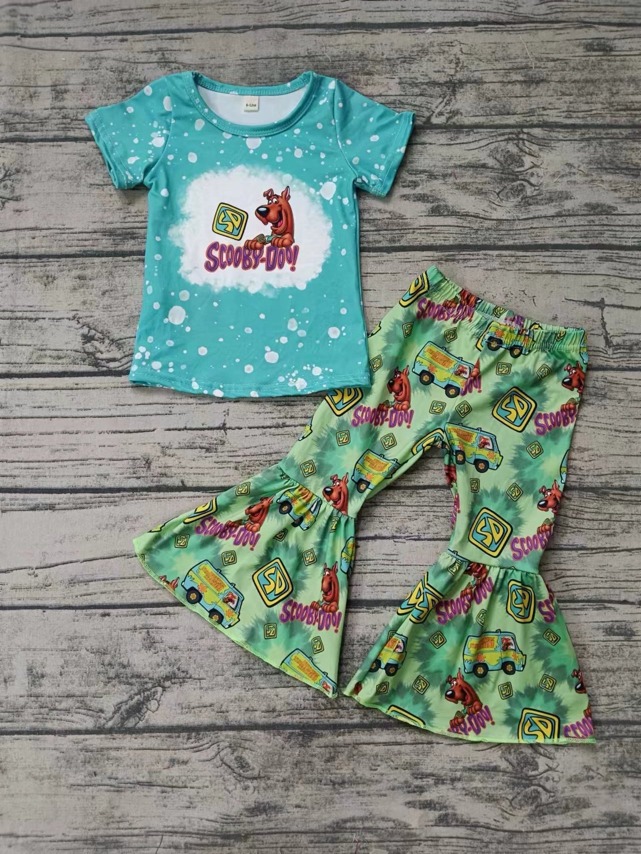 Baby Girls Cartoon Dog Shirt Bell Pants Clothes Sets Preorder(moq 5)