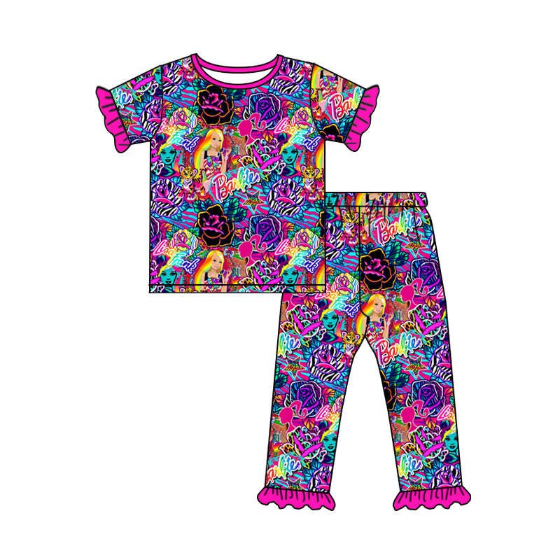 Baby Girls Doll Tiger Doll Colorful Shirt Pants Pajamas Clothes Sets preorder(moq 5)