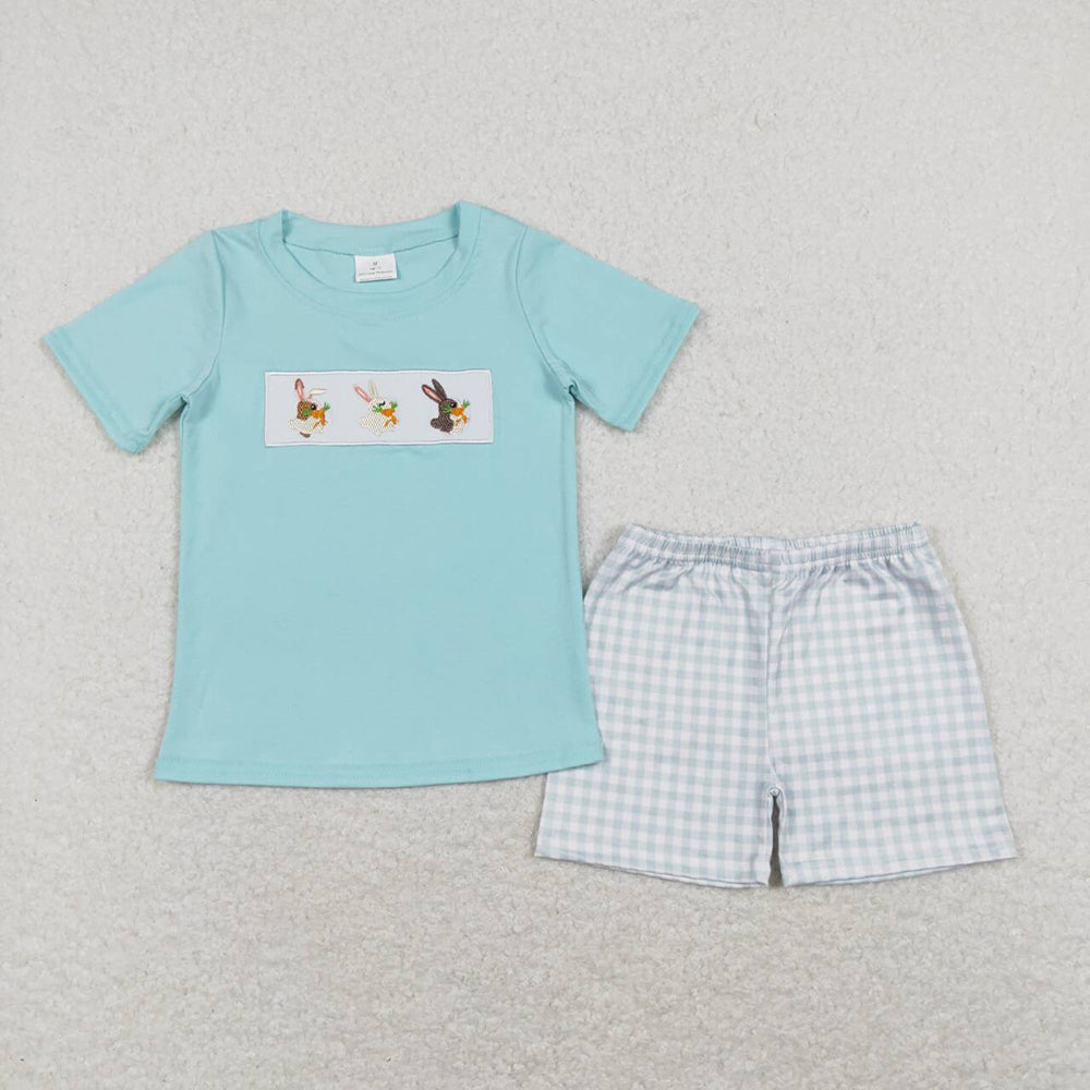 Baby Boys Easter Rabbit Carrot Shirt Shorts Outfits Clothing Sets