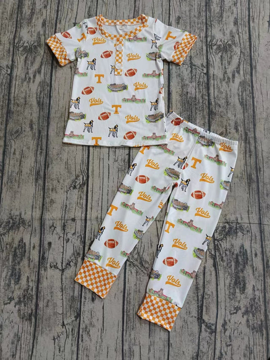 Preorder (moq 5)Baby Boys Football Team Top Jogger Pants Pajamas Clothes Sets