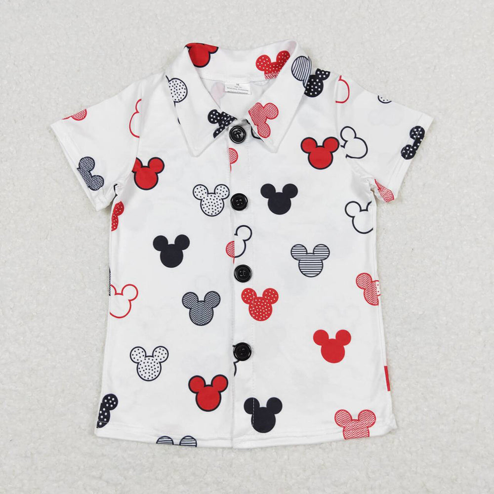 Baby Toddler Boys Cartoon Mouse Short Sleeve Tee Shirts Tops