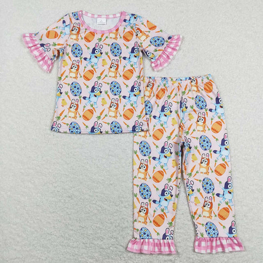 Baby Girls Boys Easter Dogs Eggs Sibling Holiday Pajamas Clothing Sets