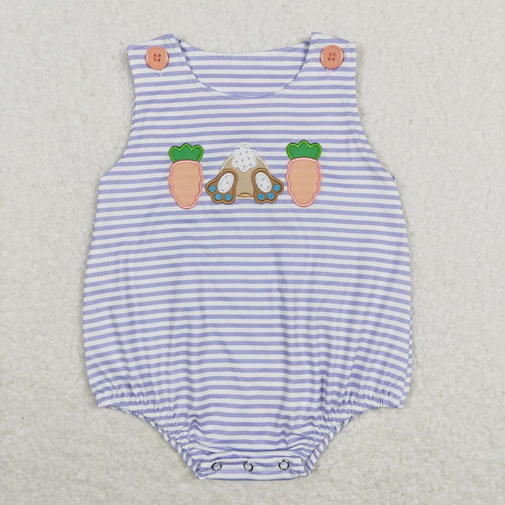 Baby Boys Easter Carrot Sleeveless Rompers