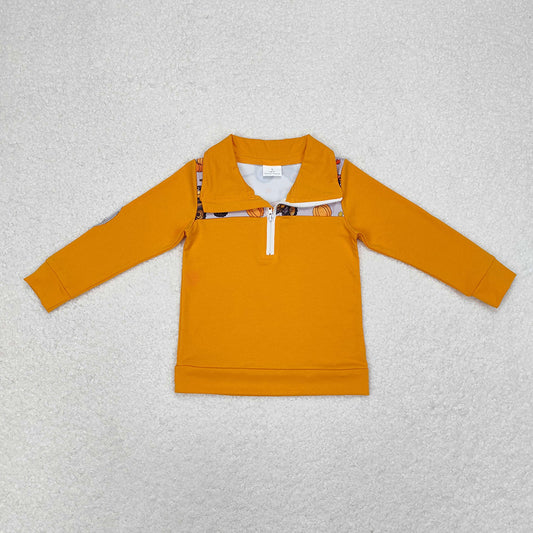 Baby Boys Pumpkin Digger Long Sleeve Pullovers Tops