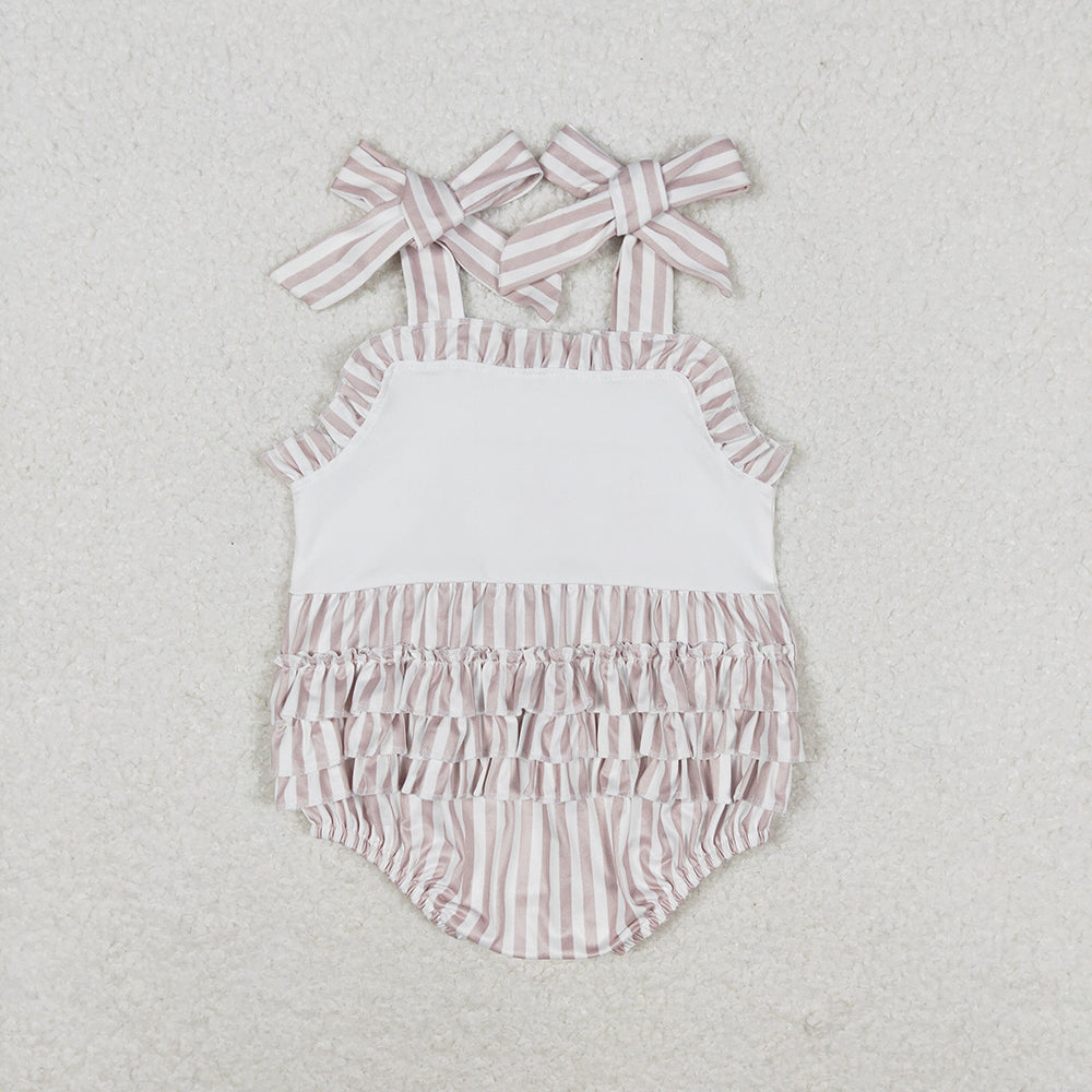 Baby Girls Stars Straps Ruffle Rompers