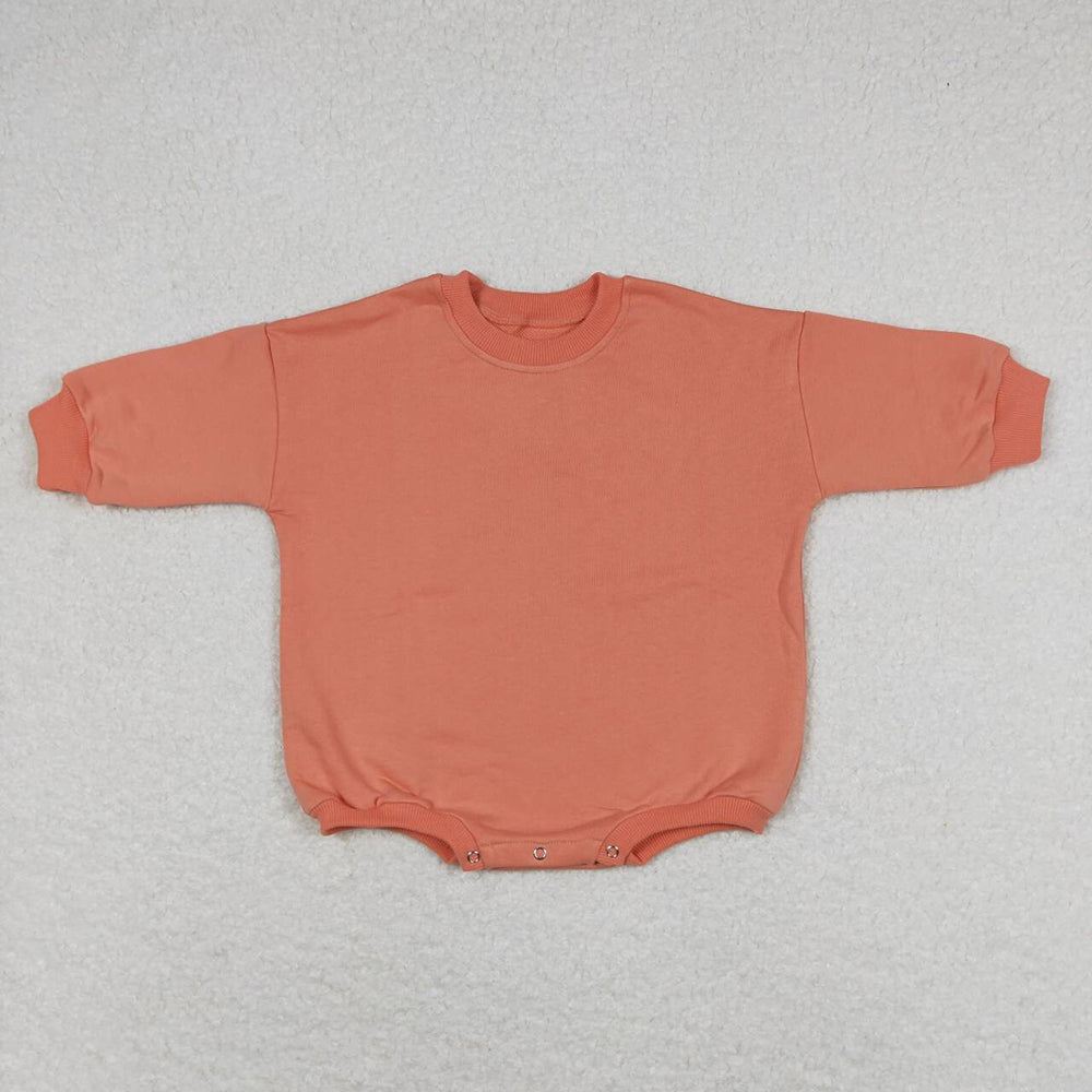 Baby Girls Thick Orange Long Sleeve Romper Sweaters