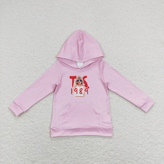 Baby Girls Hooded 1989 Pink Singer Long Sleeve Shirts Tops
