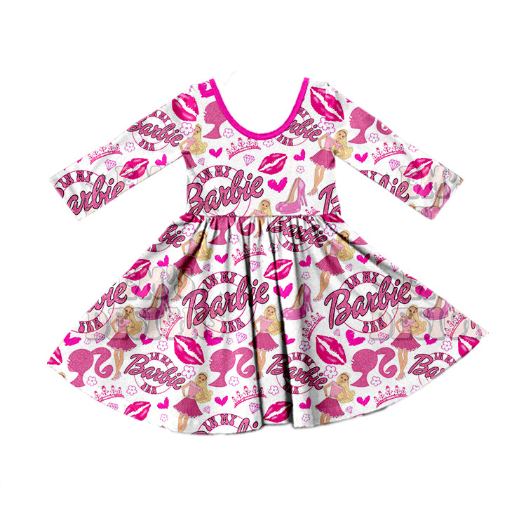 Baby Girls Fall Pink Doll Twirl Dresses preorder(moq 5)