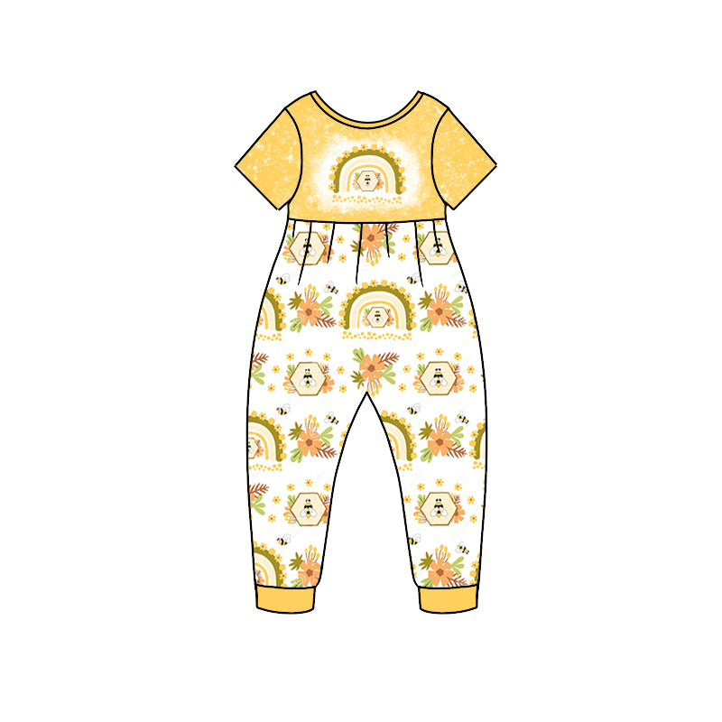 Baby Girls Short Sleeve Bee Jumpsuits Rompers preorder(moq 5)