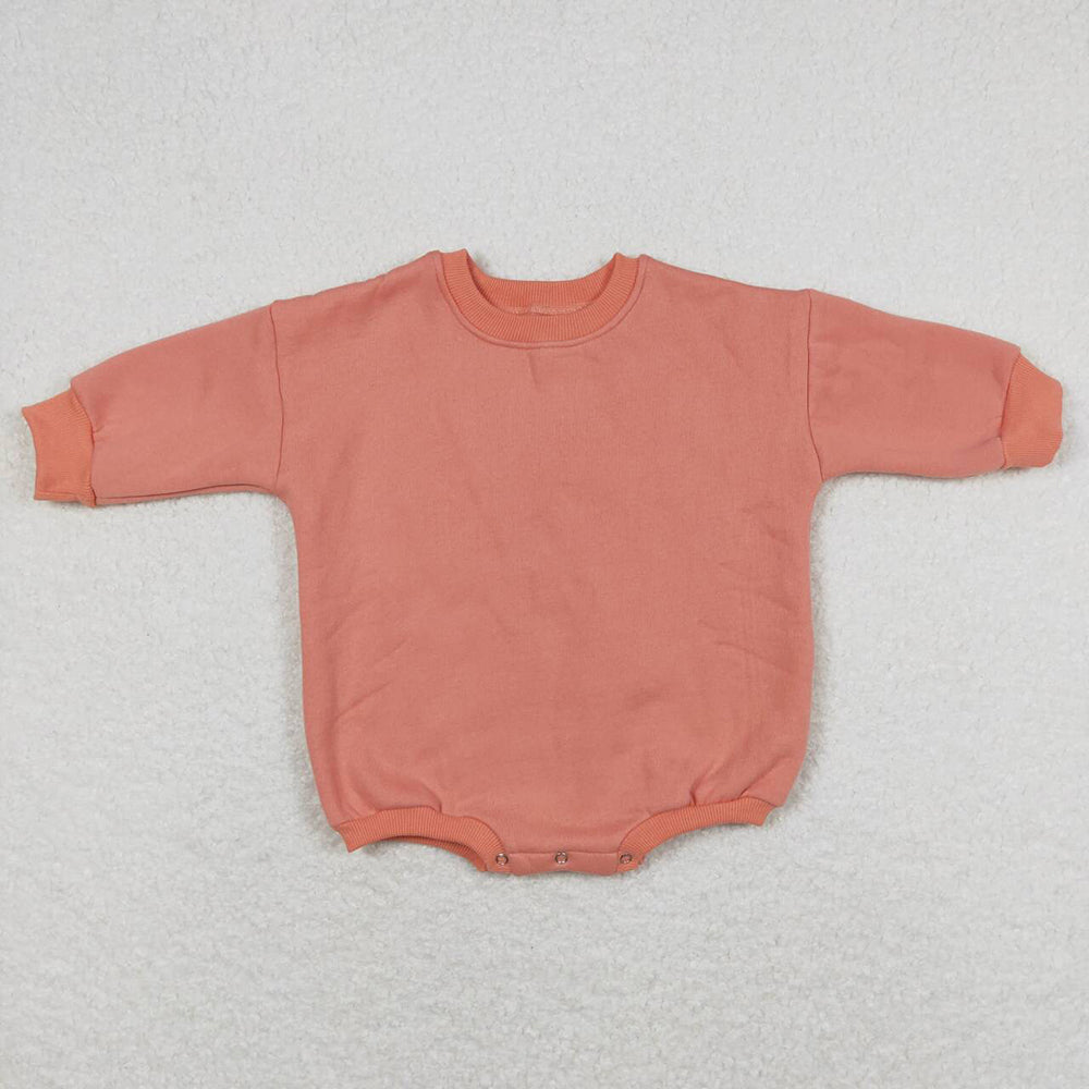Baby Girls Thick Coral Long Sleeve Romper Sweaters